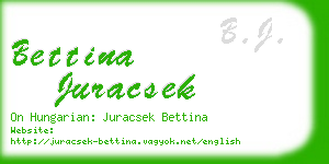 bettina juracsek business card